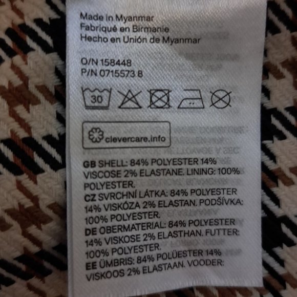 H&M Patterned Wide Leg Pants Size 10 - Picture 7 of 8